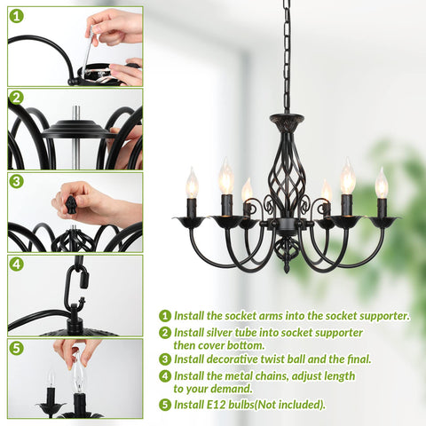VerRon chandelier enhances living rooms, hallways, kitchens, bedrooms, and foyers with timeless style