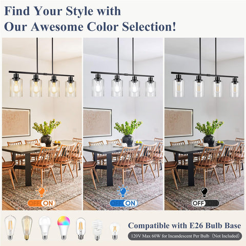 VerRon chandelier with E26 base and dimmable compatibility for customizable lighting