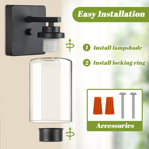 VerRon quick-install wall lamps with included mounting hardware.