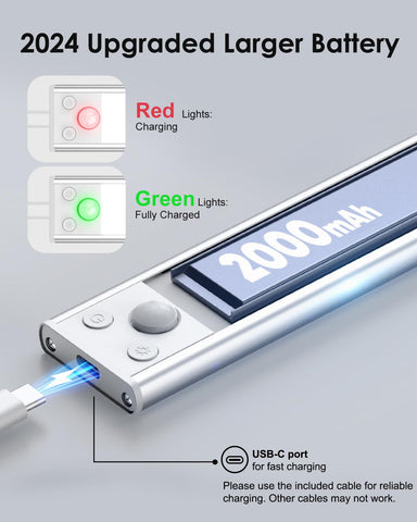 VerRon motion-sensor auto-mode under-cabinet light for hands-free illumination