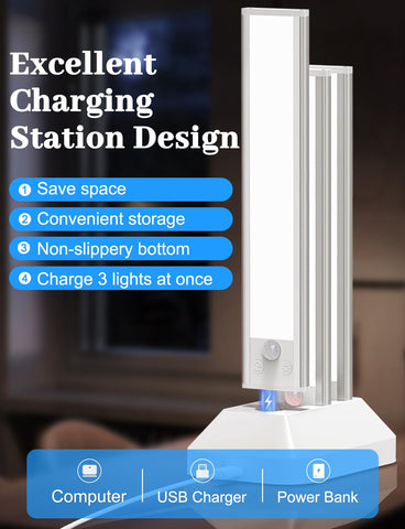 VerRon motion-sensor LED under-cabinet light activates on motion.
