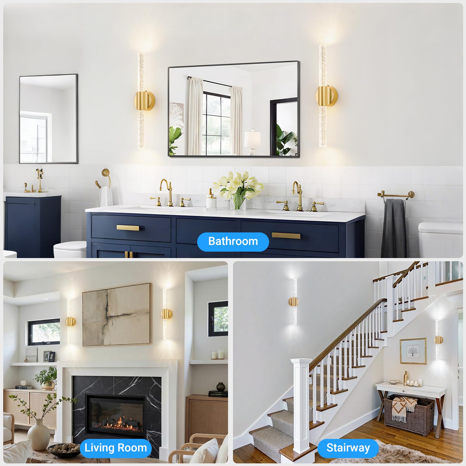 VerRon premium gold finish wall sconces to elevate any space