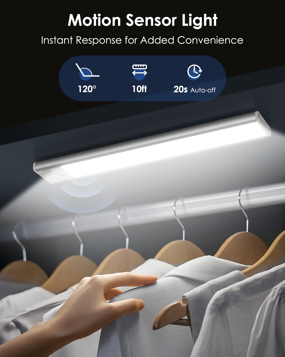VerRon slim under cabinet light showing ultra-thin profile for seamless integration