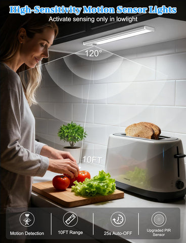 VerRon strong-magnetic mounting under-cabinet light installed on metal surface