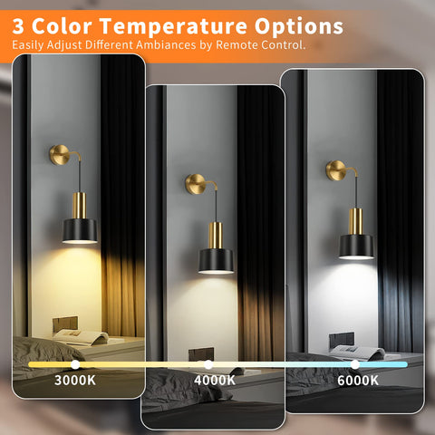 VerRon wall sconce with remote control for easy lighting from across the room