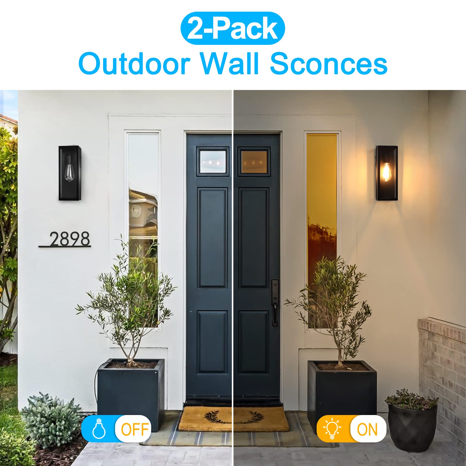 VerRon weatherproof design withstands rain and snow for reliable nighttime lighting.