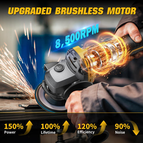 VERVEWAVE grinder with 6-speed control for precise cutting and finishing.