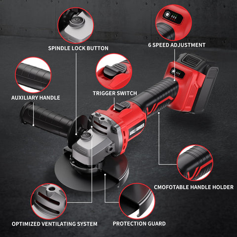 VerveWave angle grinder for metal cutting and polishing applications