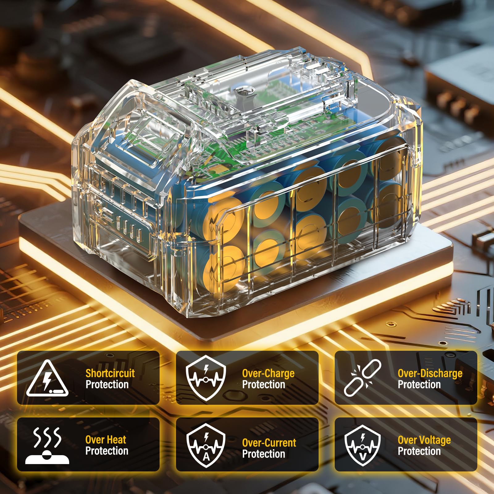 VERVEWAVE battery charging with DEWALT chargers demonstrates seamless compatibility.