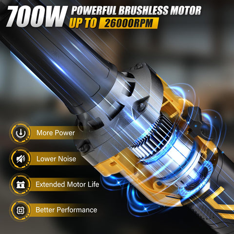 VERVEWAVE brushless motor delivers longer life and efficient performance.