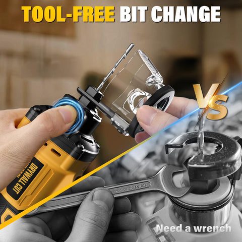 VERVEWAVE tool-free bit change for quick swaps