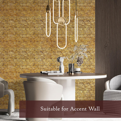 Very Berry Sticker gold wallpaper on drawer front provides sleek, water-resistant update.