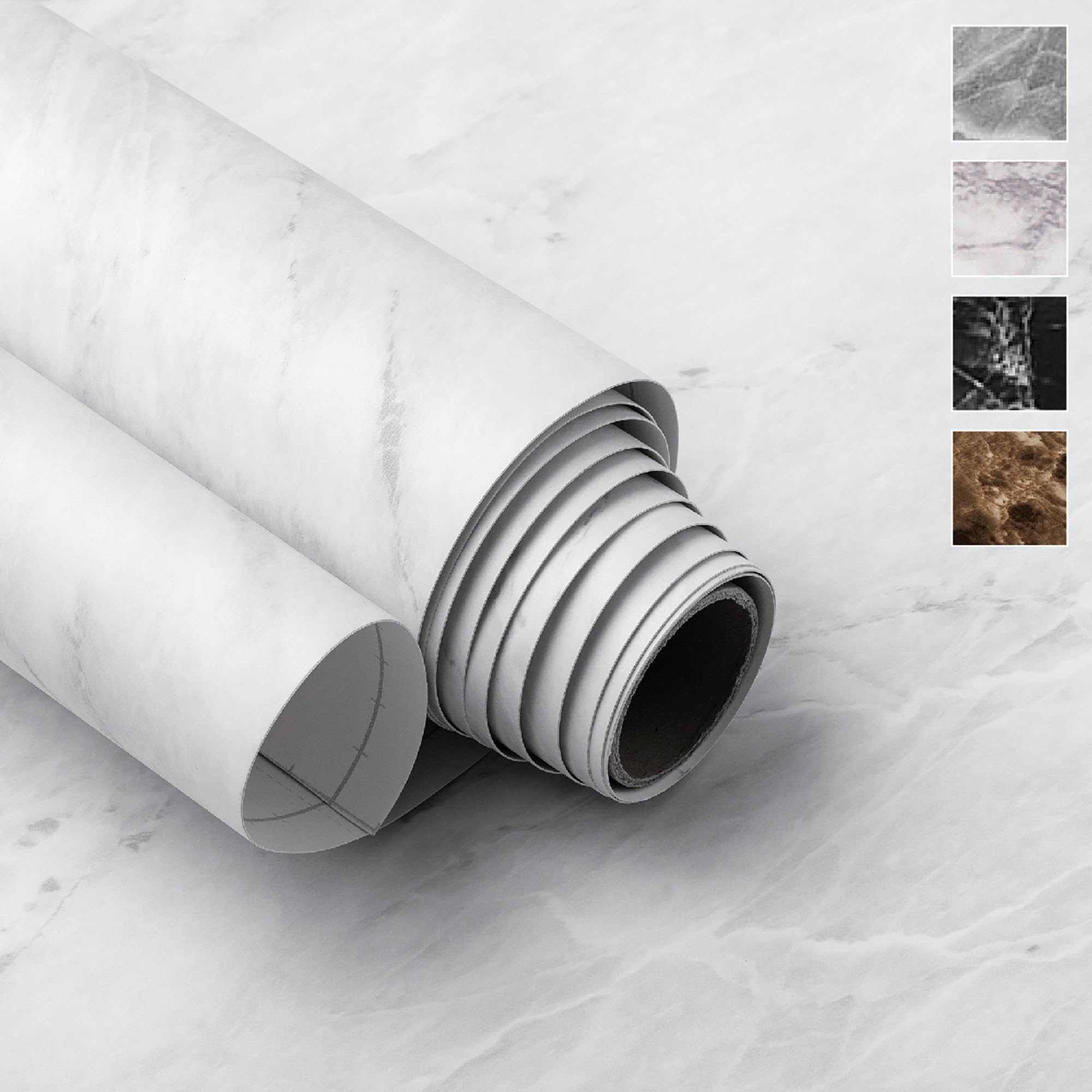 Very Berry Sticker marble contact paper in white matte enhances countertops with a stylish upgrade.