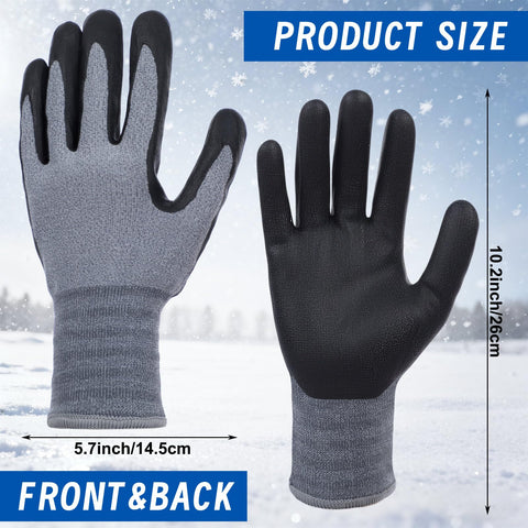 Vesici fleece-lined insulated gloves keep hands warm during long outdoor jobs.