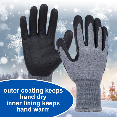 Vesici gloves with touchscreen fingertips allow phone use in cold conditions.