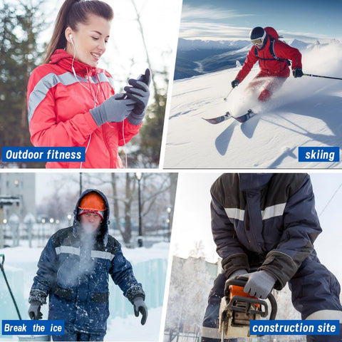 Vesici winter gloves suitable for snow removal, cycling, gardening, and more.