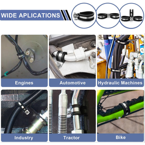 Vesmikit marine-grade clamps resist rust for outdoor or marine use.