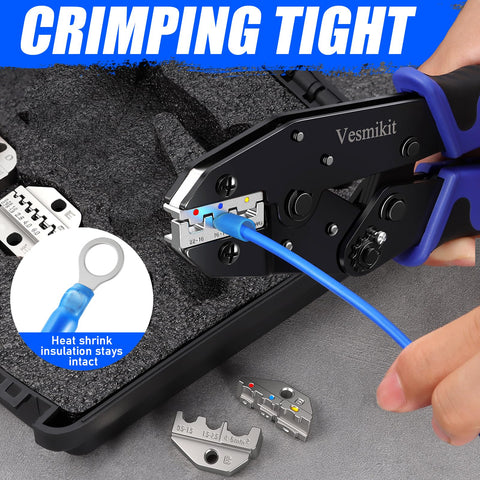 Vesmikit quick-release jaw lever enables easy jaw opening and die changes.