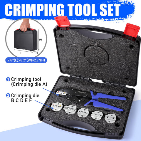 Vesmikit ratcheting crimp action in use delivers smooth, consistent crimps.