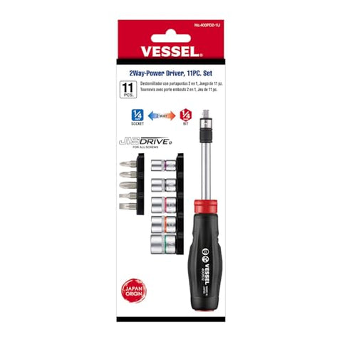 VESSEL 2Way Power Driver in L-shape mode for extra torque.