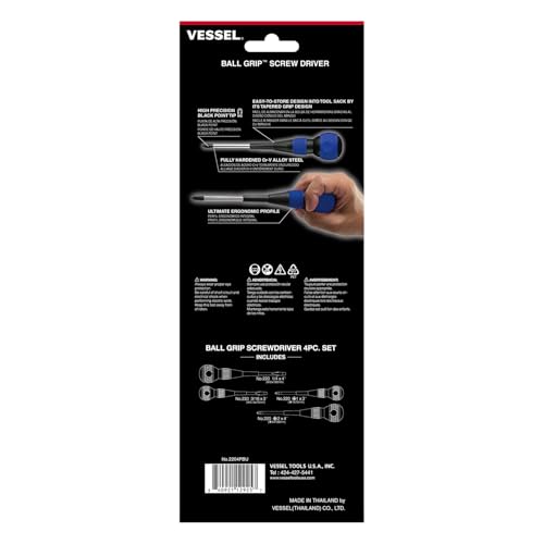 VESSEL Ball Grip screwdriver 1-3x3: compact reach for tight spaces