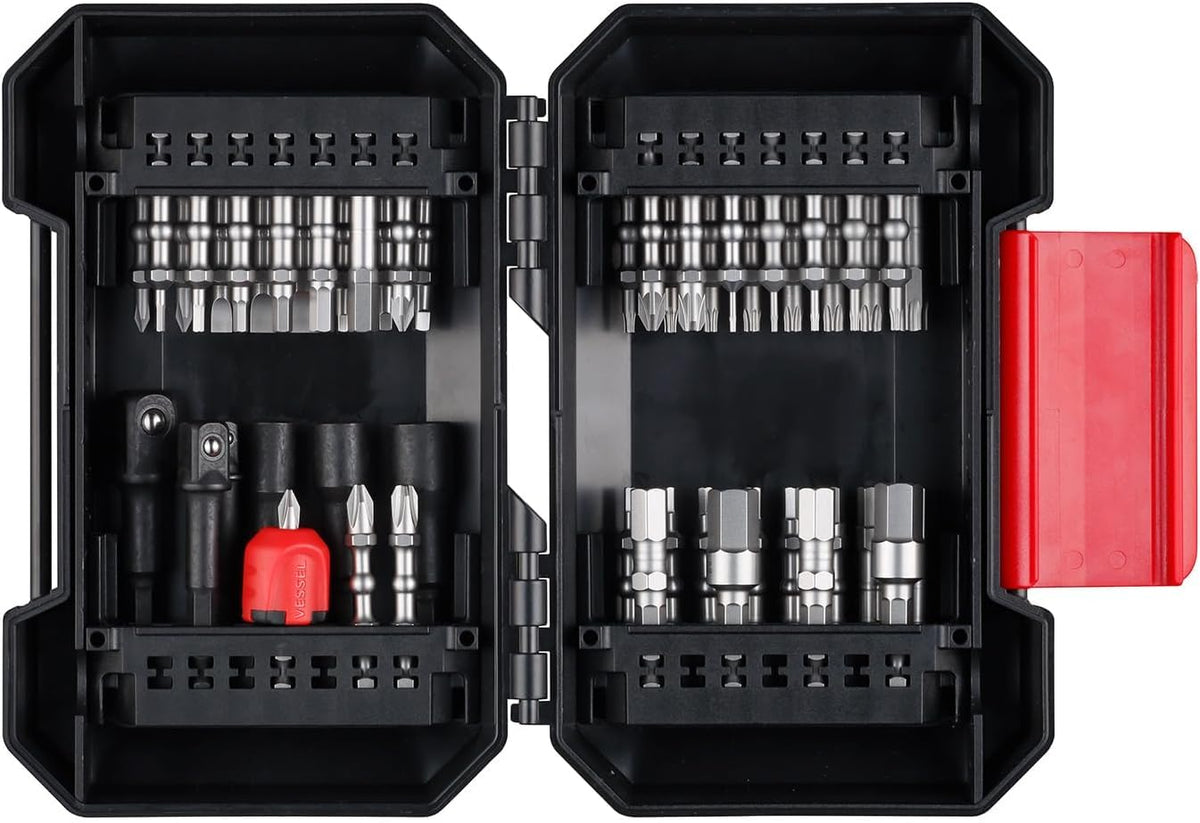 VESSEL Impact Ball Torsion Bit 52pcs set in hard case for easy organization