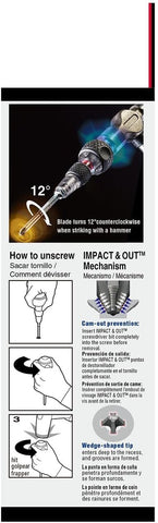 The cam mechanism on the VESSEL screwdriver enables smoother reorientation during strikes.