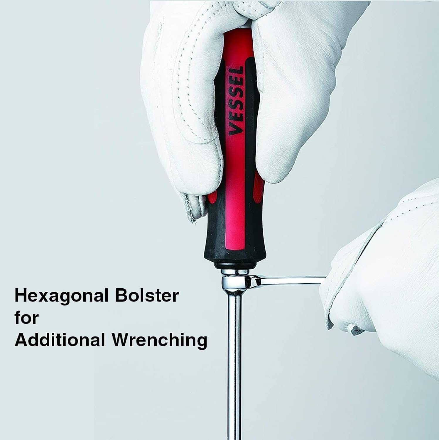 VESSEL Megadora JISDRIVE color-highlighted grip options for tasks.