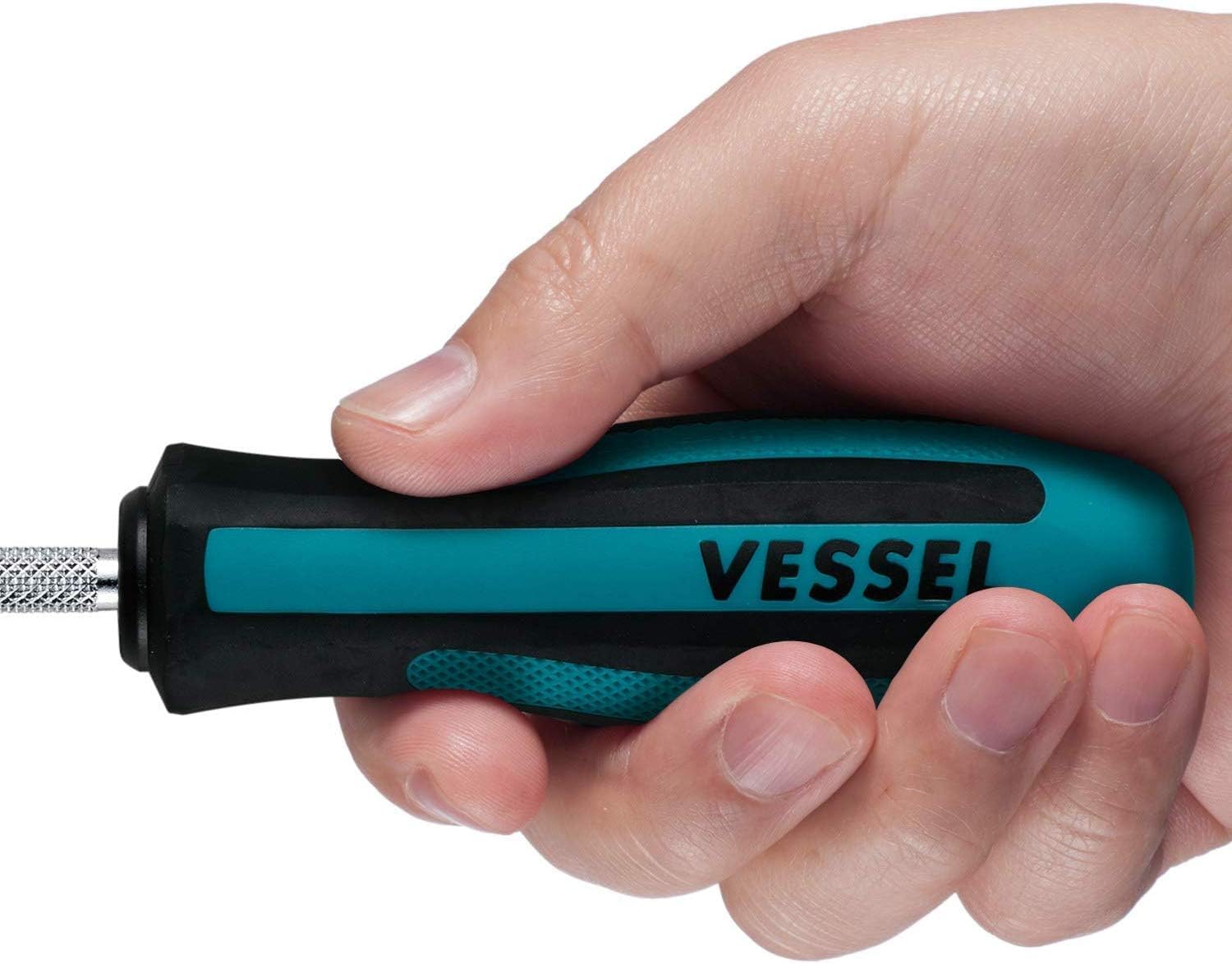 VESSEL Megadora hardened shank emphasizes durability for tough tasks.