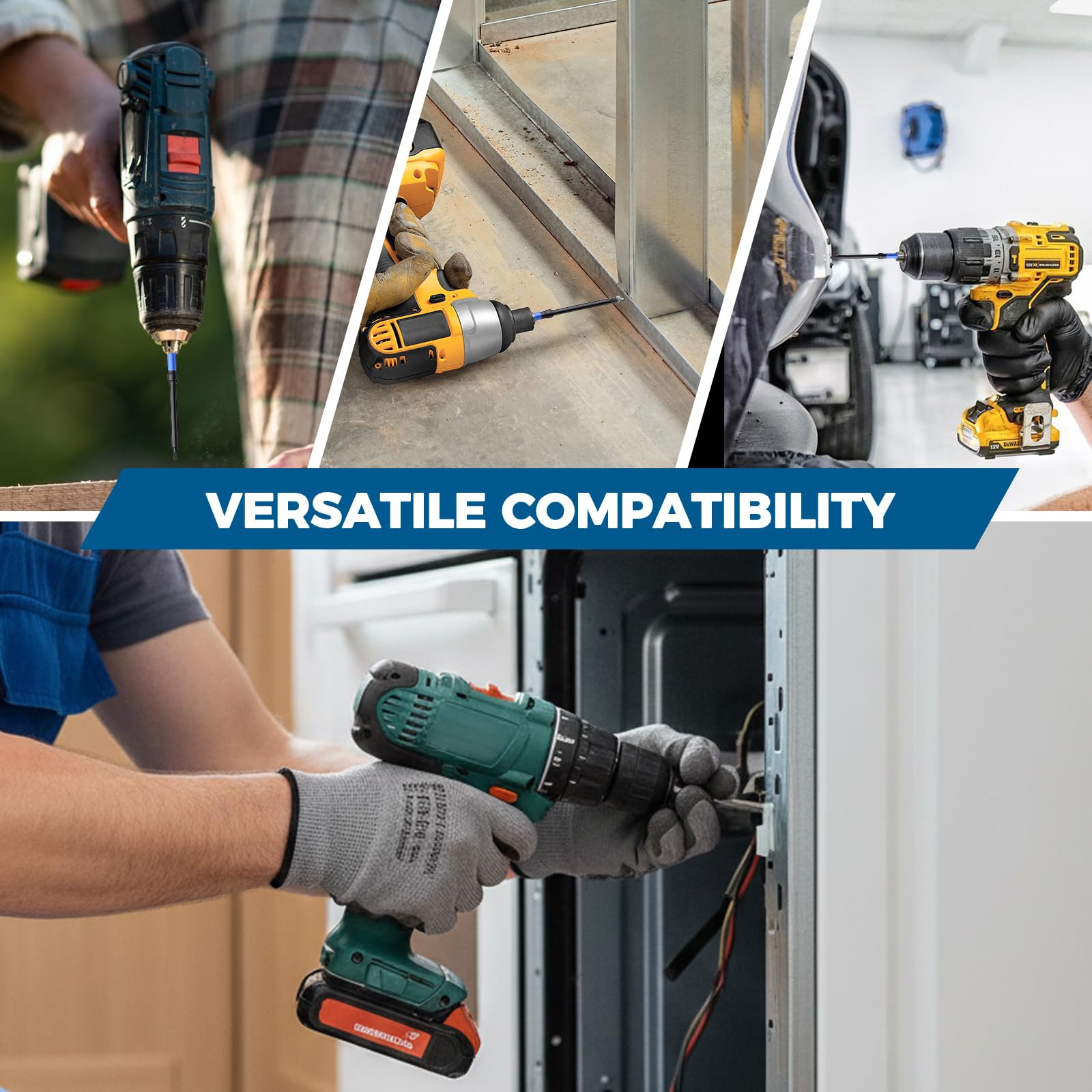 VESTTIO wide compatibility with drills and drivers supports many projects