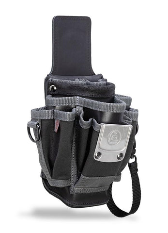 Veto MP2X leather-backed tool pouch front view for quick belt access