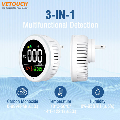 VETOUCH CO detector with digital display shows readings from any angle