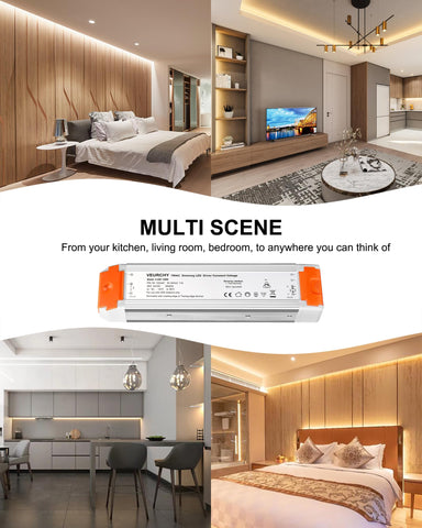 VEURCHY 24V dimmable LED driver 3-year warranty for peace of mind