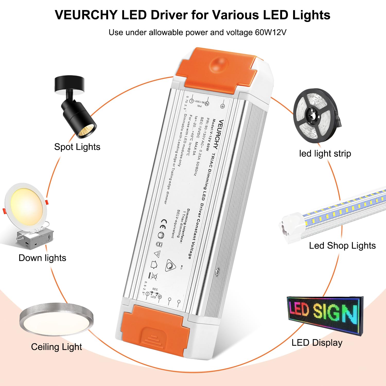 Overload protection feature on VEURCHY LED driver enhancing safety during power fluctuations