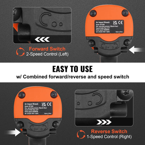 3/4-inch drive VEVOR wrench suitable for versatile automotive tasks