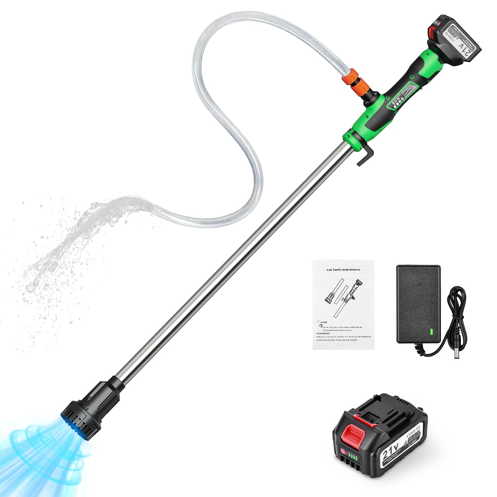 Vexalify cordless water transfer pump in action for fast drainage.