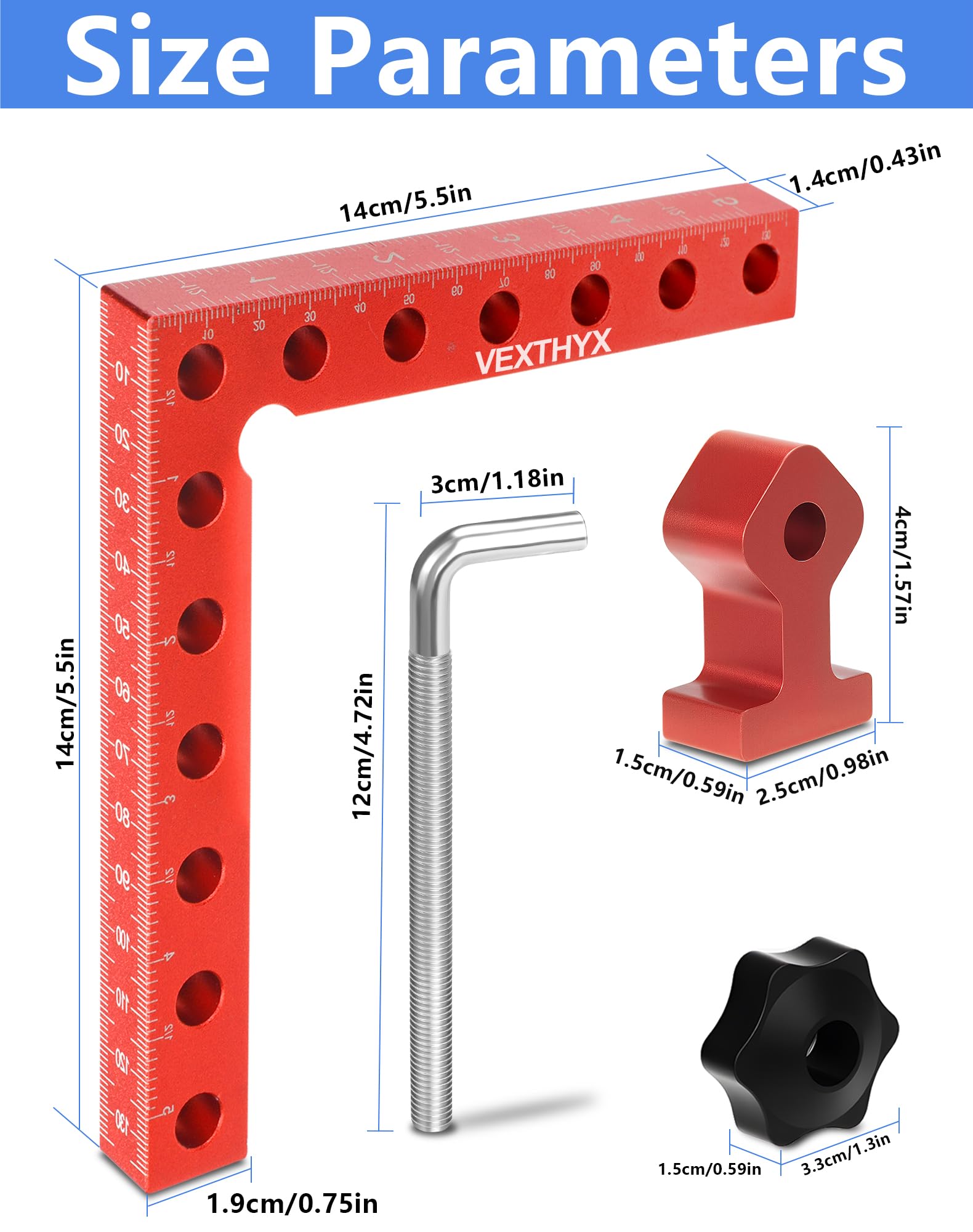 VEXTHYX right angle square aids accurate box and drawer assembly