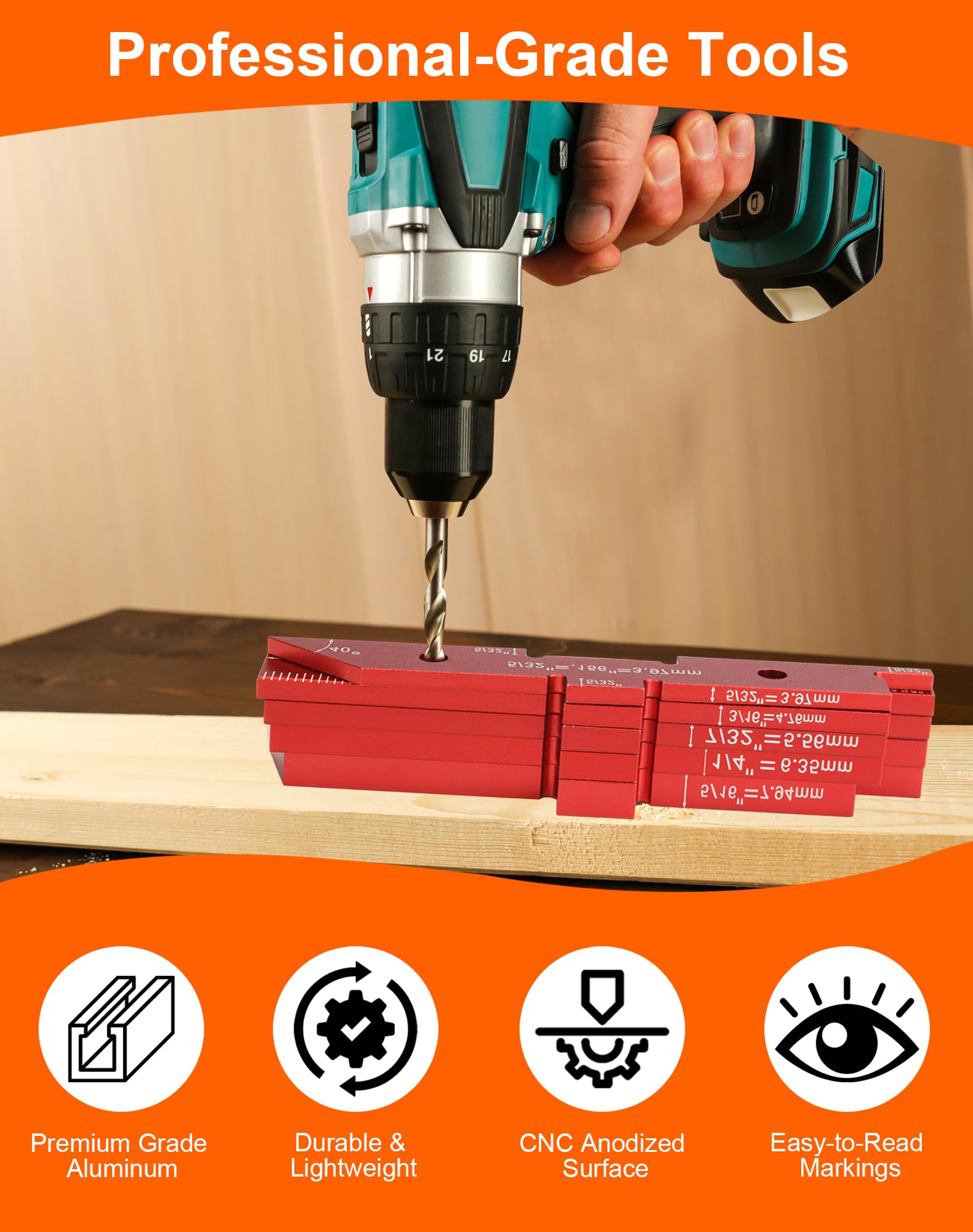 VEXTHYX laser-engraved scales improve quick reading for accurate measurements.