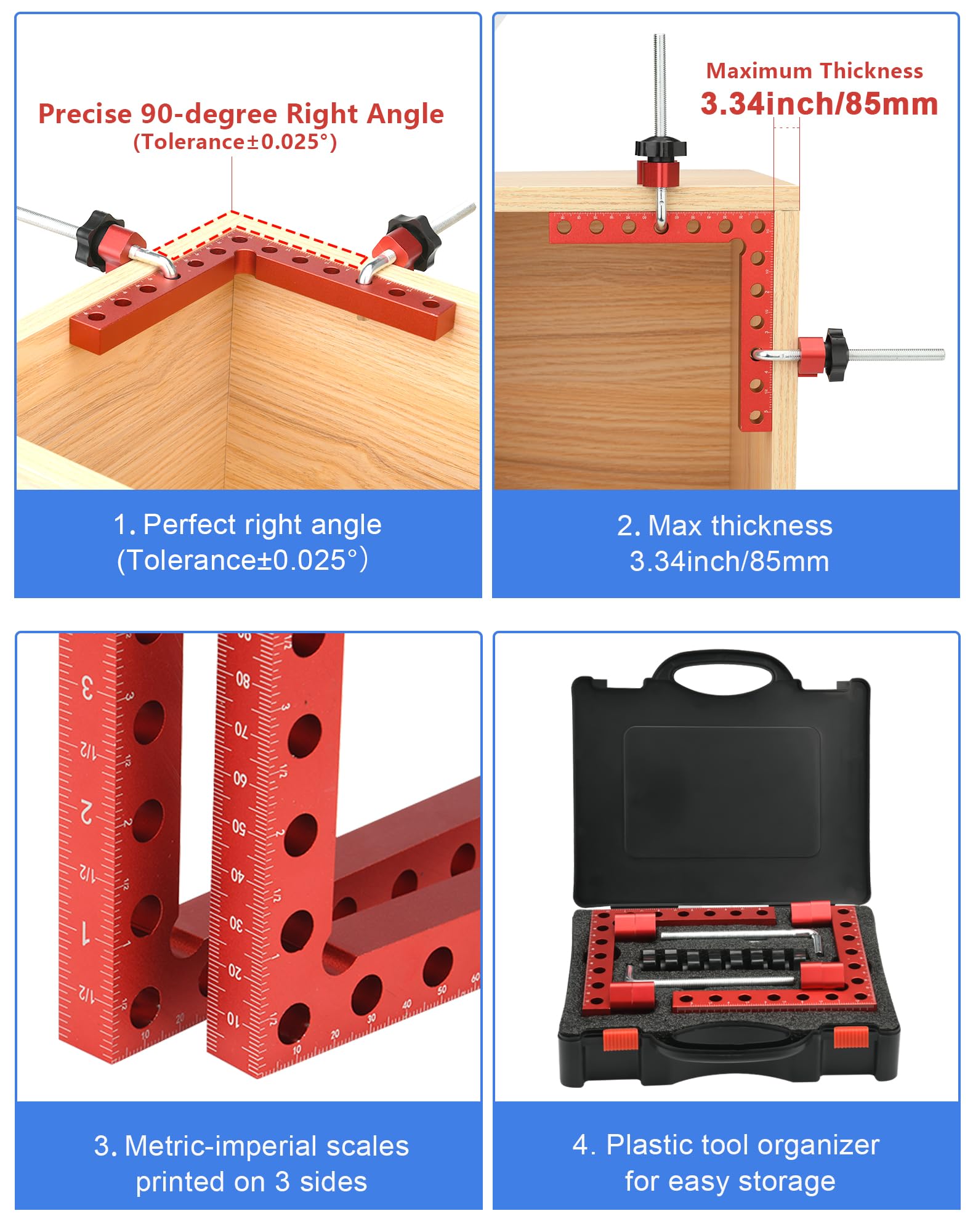 VEXTHYX woodworking tools with storage box keep clamps organized