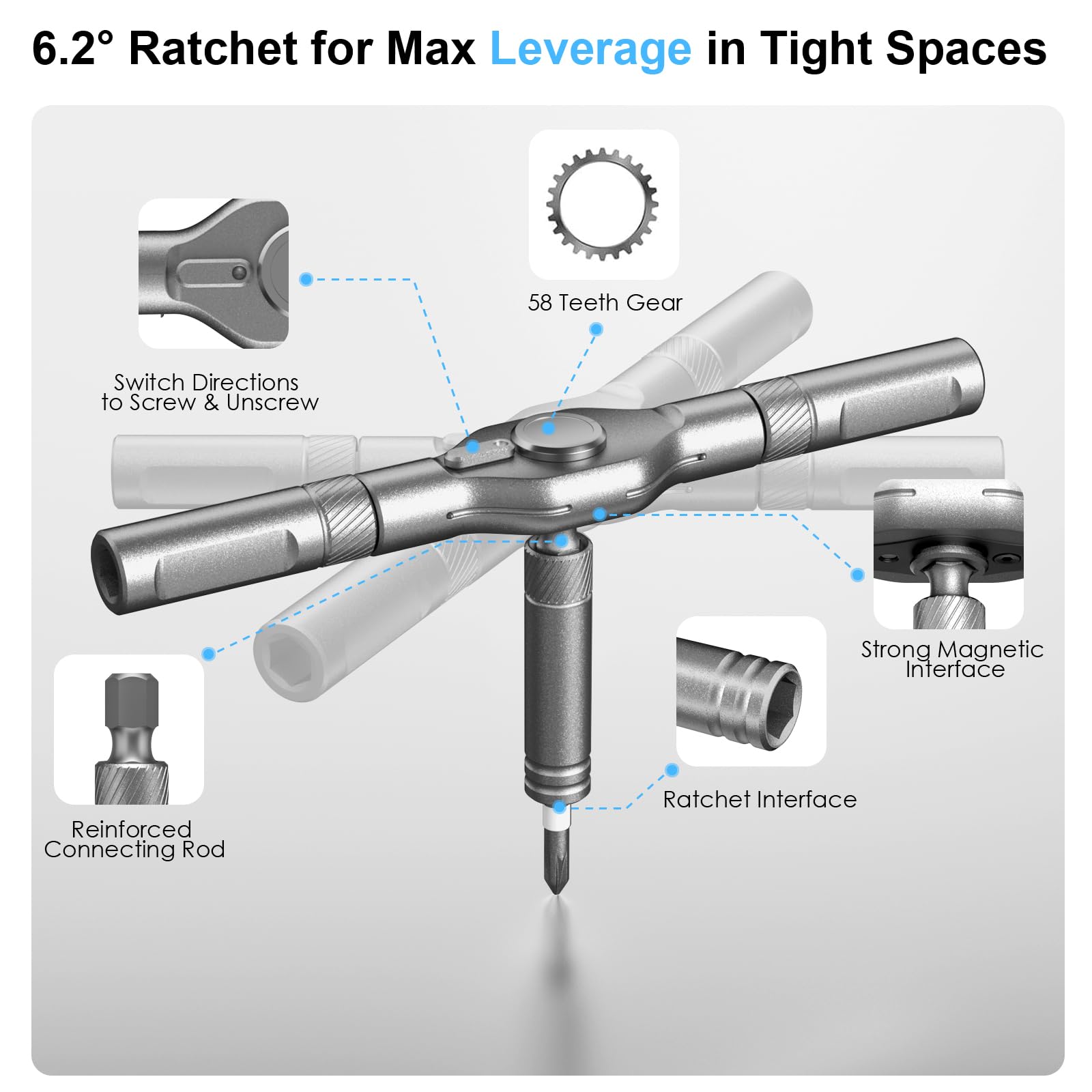 VEYSMOU precision bits with magnetic grip for secure screws