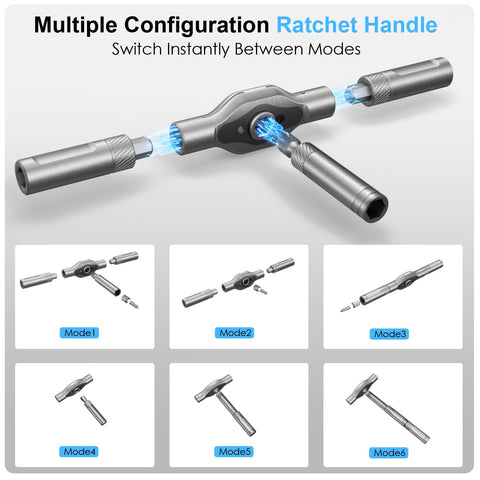 VEYSMOU ratchet handle with smooth mechanism for tight spaces
