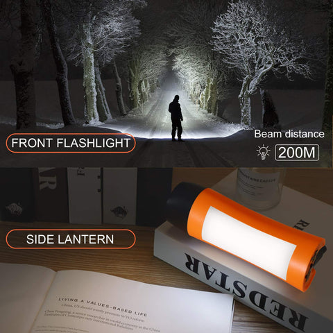 VFAN compact lantern-mode setup for wide-area illumination outdoors