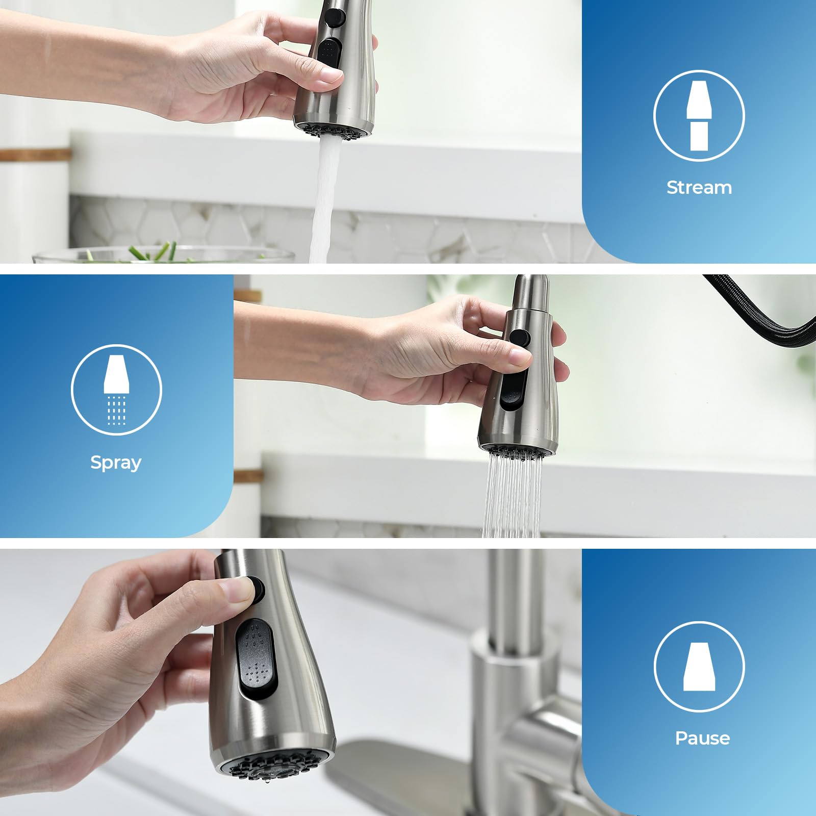 VFAUOSIT lead-free SUS 304 stainless steel ensures safe, durable performance.