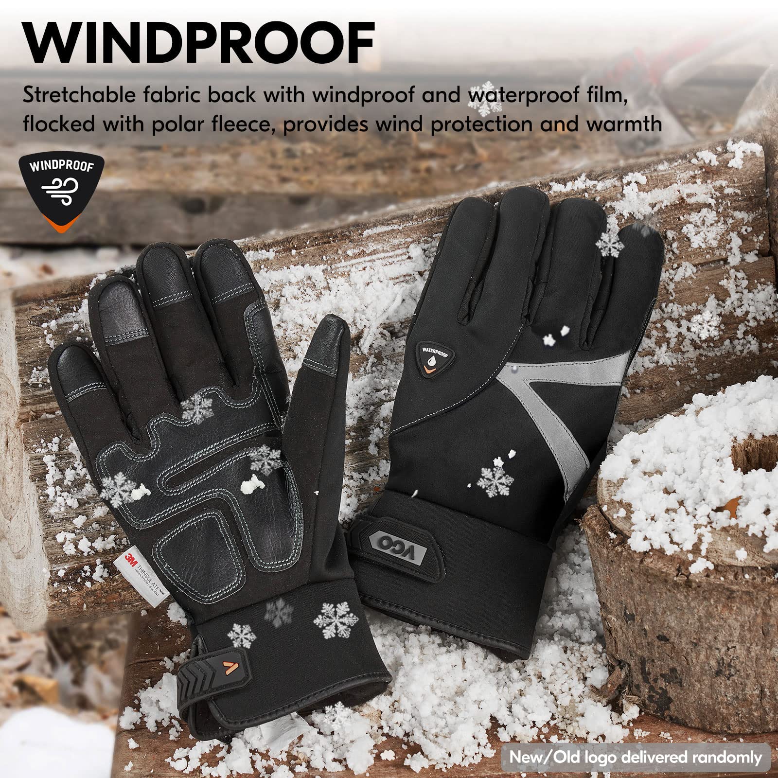 Vgo close-up of leather palm showing durable grip and wear resistance