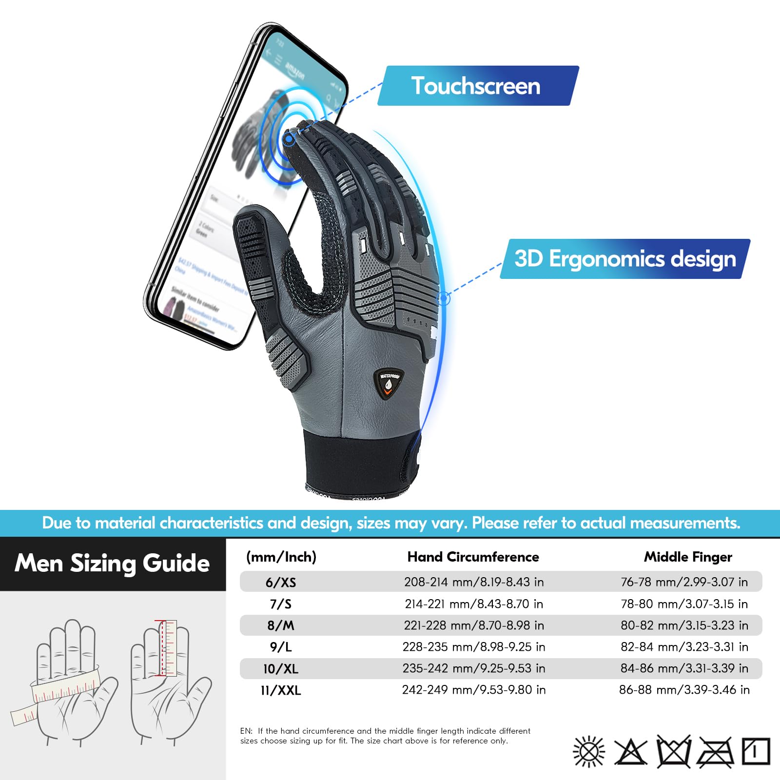 Vgo ergonomic-fit design with wrist closure supports secure wear.