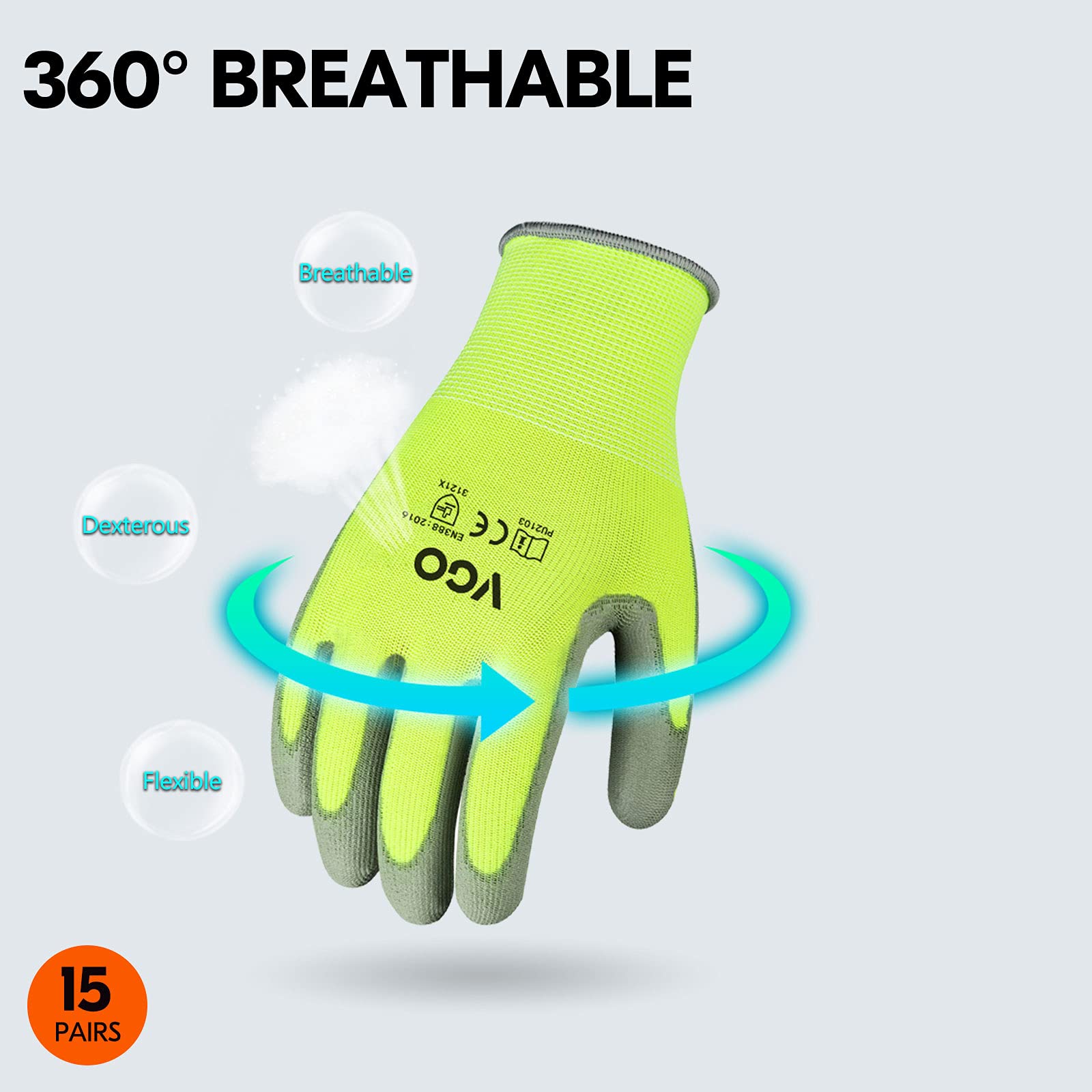 Machine-washable, quick-dry Vgo gloves for easy maintenance