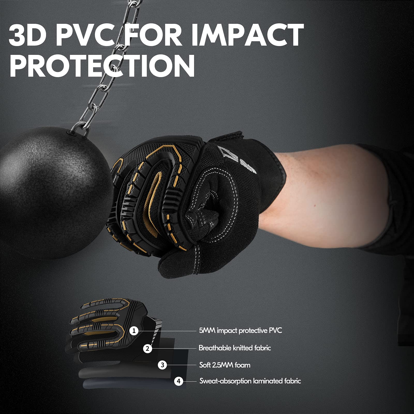 Vgo glove cuff and elastic closure ensure secure, snug fit