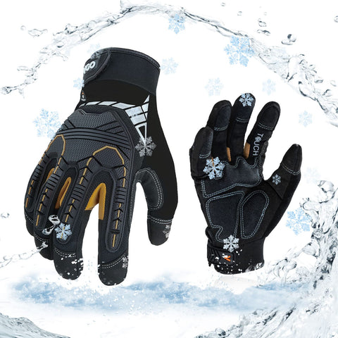 Vgo winter gloves outer view highlighting rugged durability for cold tasks