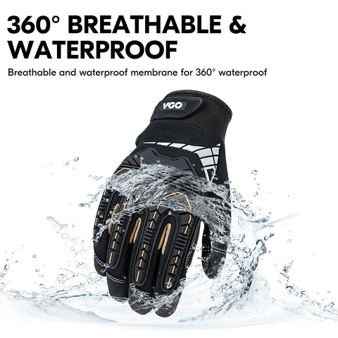 Vgo gloves palm detail shows abrasion-resistant grip for heavy use