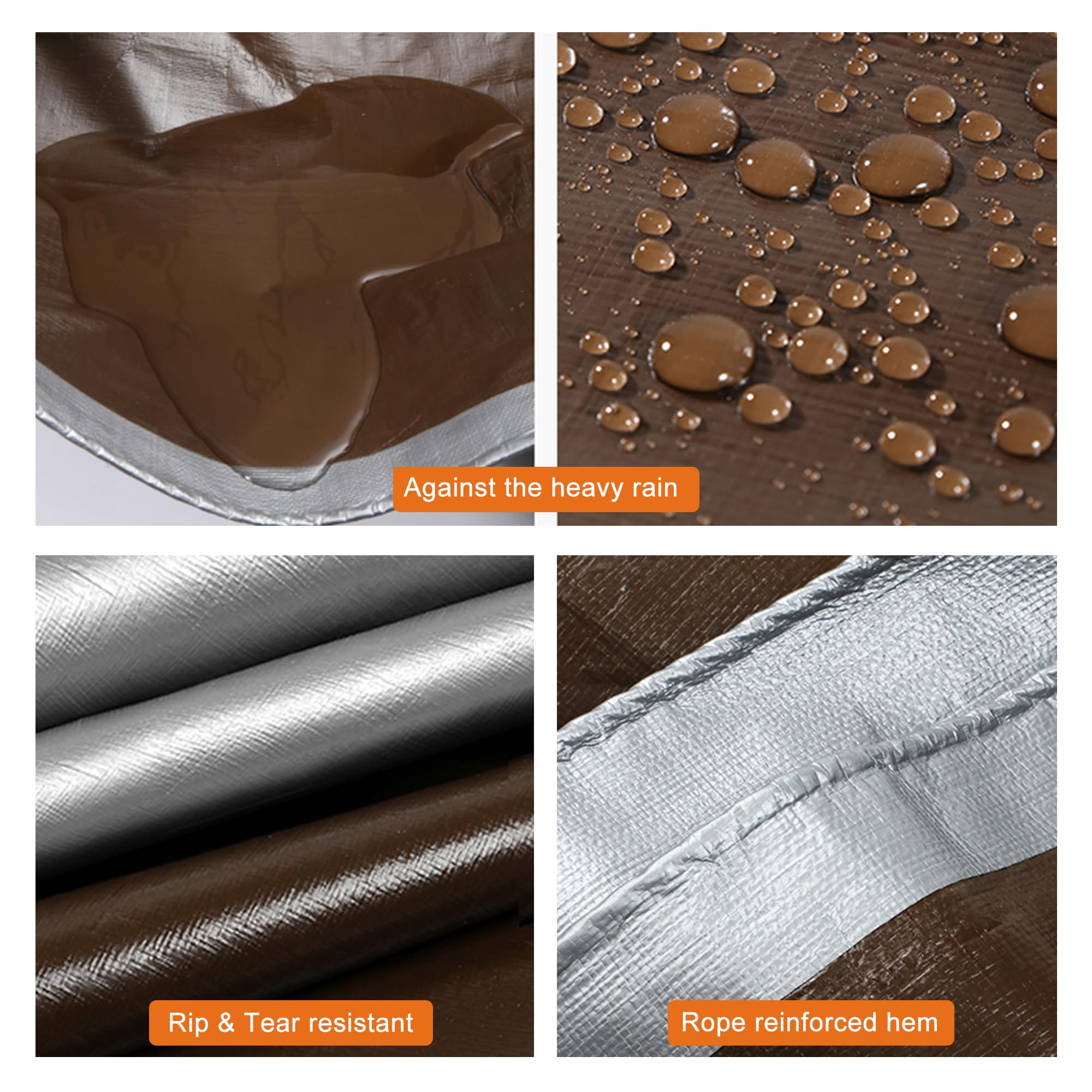 VHESS tarp with reinforced edges and grommets for secure anchoring